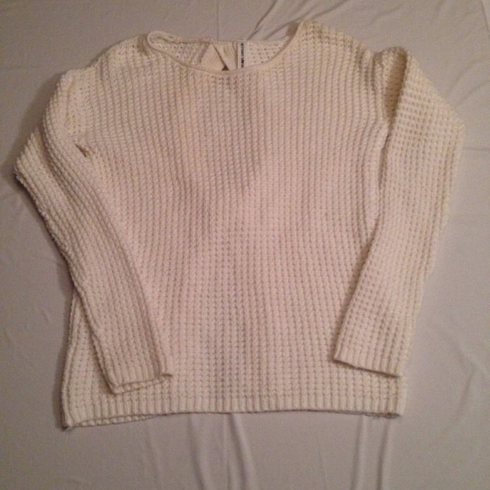 knitted open back sweater